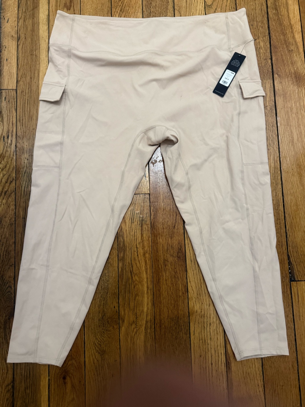 Fashion Nova High-Waist Nude Beige Leggings with Side Pocket - Picture 5 of 5